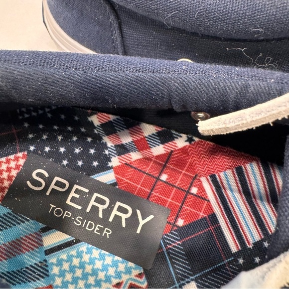 Sperry Top-Sider Striper Ii Cvo Americana Men's Sneakers Navy Blue Canvas Sz 7.5 - Picture 4 of 9